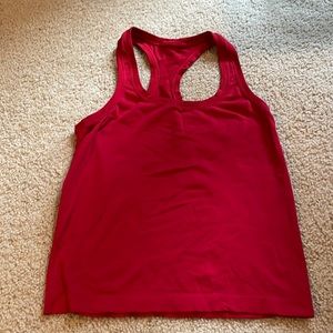 Lululemon Swiftly Tank Race Length Red sz 5